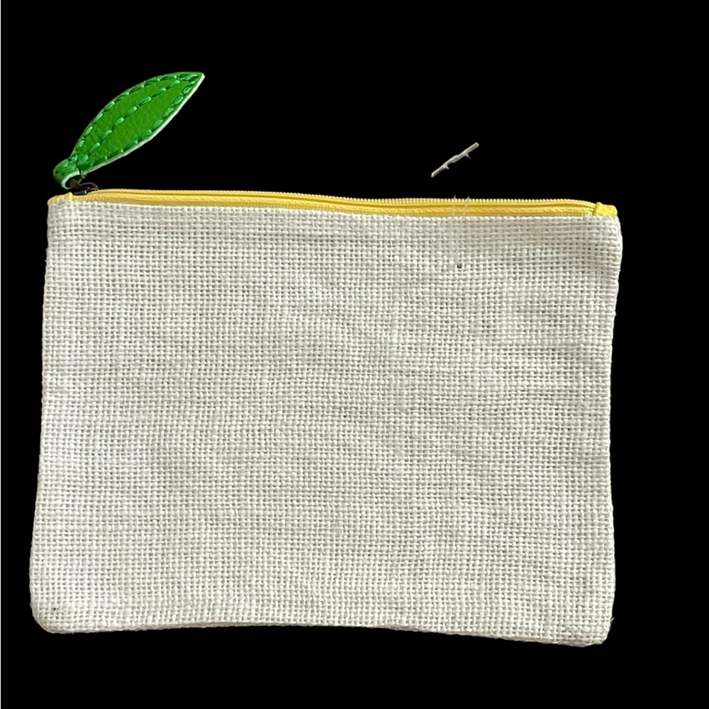 Two’s Company Jute Lemon 🍋 sequence Makeup Accessory bag NWOT - Picture 2 of 6